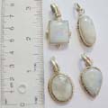 Assorted genuine moonstone sterling silver pendant, ranmdomly picked by warehouse staff