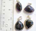 Sterling silver amethyst gemstone pendant with assorted design, randomly picked by warehouse staff