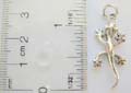 Climbing gecko design sterling silver pendant