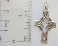 Sterling silver pendant in celtic twisted eternal circle cross pattern design 