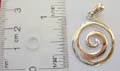 Circular thick spiral made of 925. sterling silver pendant