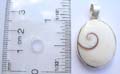 Sterling silver pendant with spiral decor white mother of pearl seashell inly in oval or round shape, randomly pick by wholesale people.