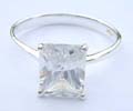 Clear and amethyst square cz made of 925. stamped sterling silver ring, randomly picked by warehouse staff