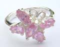 Pinky cz flying butterfly made of 925. sterling silver ring 