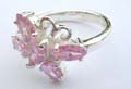 Pinky cz flying butterfly made of 925. sterling silver ring 