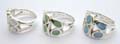 Sterling silver assorted fresh water of seashell ring with irregular circle shape design