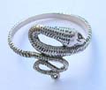Sterling silver ring with carved-out snake design