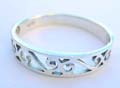 Wavy flower line pattern made of 925. sterling silver ring