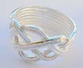 Celtic knot pattern motif sterling silver ring