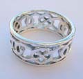 Sterling silver ring with border celtic pattern