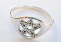 Pentagram ring made of sterling silver