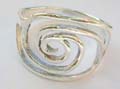 Flat wide spiral pattern design made of 925. sterling silver ring