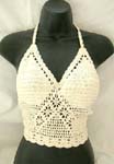 Summer crochet natural top motif filigree pattern and sunflower forming in arrow shape design