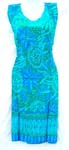 Hawaii summer rayon dress with U shape neck and 2 string tie at back