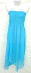 Strapless dress with elastic on top and assorted solid color design