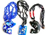 Seashell chips fashion seed beaded necklace with assorted pattern design