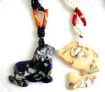 Assorted seed beads necklace with different animals design