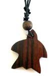 Bali black cord coconut wooden necklace with sea star design