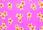 Baby pink sarong wrap motif yellow hibiscus flower design