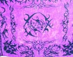 Purple sarong wrap motif black tattoo pattern