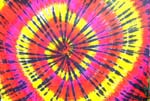 Crystal tie-dye sarong wrap with spiral pattern and pinky color design