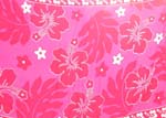 Pinky rayon sarong wrap with pink and white Hawaiian flower design