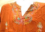 Assorted rayon adult lady embroidery shirt top with long sleeves design