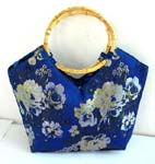Chinese silk embroidered handbag with summer garden and eggs design in assorted color