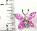 Fashion charm motif in butterfly pattern with pinkish color