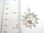 925.stamped sterling silver smiling sun pendant