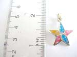 Assorted mother of seashell star shape pendant motif 925.sterling silver