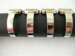 Fashion square thin cuff watch with assorted shinning color design