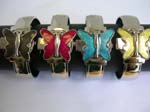 Teen's fashion butterfly flip top bangle watch in assorted color design
