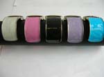 Assorted solid color fashion bangle watch with square shape design