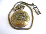  Bronze pocket fashion watch with motorcycle