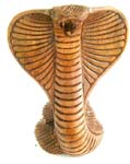 cobra Abstract carving in snake feature, made of tropical wood