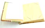 Banana leaf nature material rectangular album with pinky sand cross design