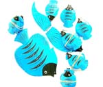 Blue tropical fish mobile