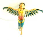 Grey color wooden  flying lady / flying goddess