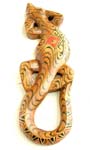 Lombok handicraft brown color lizard