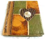 Heart shape photo album(made of natural banana leaf, mulberry papers, recycling paper etc.)
