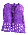 Summer purple crochet top with filigree flower and square pattern design 