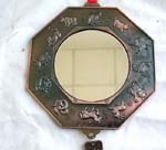 Metal made of FENGSHUI wall hanging decoration with Chinese twelve zodiac animal design. In Chinese called it 'BA GUA' which is used to get rid of devil 