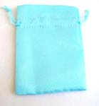 Silk light blue color jewelry gift bag