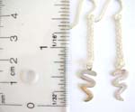 Genius sterling silver fish hook earring with long chain hanging a thunder