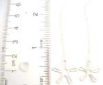 threader sterling silver earring with long chain holding a star frame