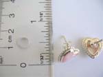 Pinky mother of seashell sterling silver earring with studs fit