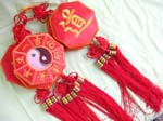 Red FENG SHUI wall decor- In Chinese called it 'BA GUA' which is used 