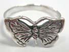 Girls butterfly motif ring in 925. sterling silver