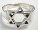 Quality 925. sterling silver ring with Star of David decor 